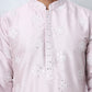 Men's Silk Blend Mirror & Thread Work Kurtas ( ANMKO 287Lavender )  [RT] [D-4]