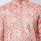 Men's Festive Sequins & Thread Work Kurtas ( ANMKO 288Peach )  [RT] [C-3]