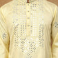 Silk Blend Mirror Work Embroidered Kurta ( HOPKO 015Yellow )  [RT] [P-2]