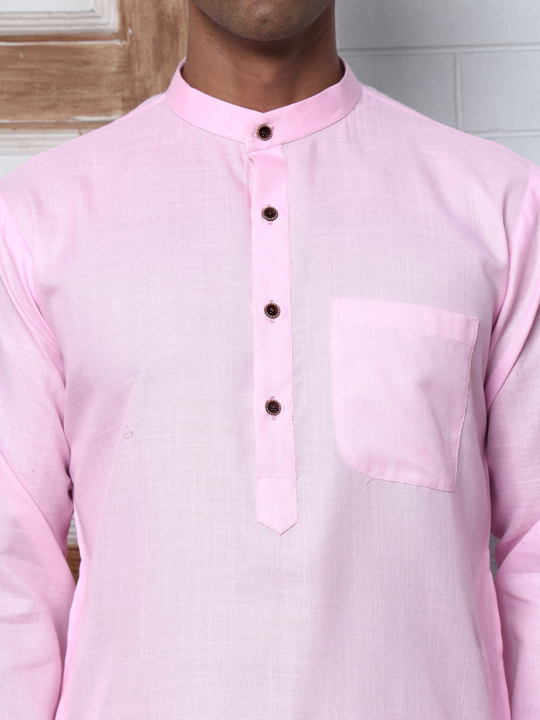 Solid Kurta for Men ( ANMKO 273Pink )  [RT] [H-3]