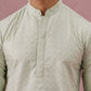 Silk Blend Embroidered Kurtas ( ANMKO 301Pista )  [RT] [L-6]