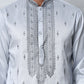 Silk Blend Ethnic Embroidered Kurtas ( ANMKO 296Blue )