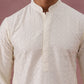 Silk Blend Embroidered Kurtas ( ANMKO 301Cream )  [RT] [L-6]