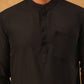 Solid Casual Short Kurta for Men ( ANMKO 304Black )