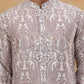 Men's Cotton Blend Paisley Printed Kurta ( HOPKO 001Brown )  [RT] [O-2]