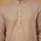 Men’s Cotton Blend Printed Kurta ( HOPKO 018Beige )  [RT] [P-2]