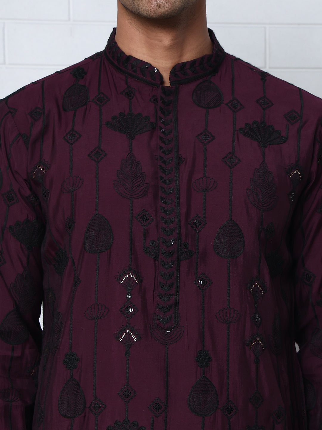 Festive Silk Blend Embroidered Kurtas ( HOPKO 011Purple )  [RT] [P-3]