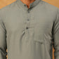 Solid Casual Short Kurta for Men ( ANMKO 304Grey )