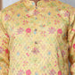 Thread Work & Printed Silk Blend Kurtas ( ANMKO 293Yellow )  [RT] [L-5]