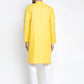 Jompers Men's Lemon Cotton Solid Kurta Only ( KO 611Lemon )