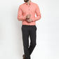 Indian Needle Peach Men's Cotton Solid Button Down Formal Shirts ( SF 734Peach )