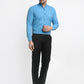 Indian Needle Blue Men's Cotton Solid Button Down Formal Shirts ( SF 734Sky )