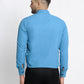 Indian Needle Blue Men's Cotton Solid Button Down Formal Shirts ( SF 734Sky )