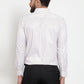 Indian Needle White Men's Cotton Stiped Formal Shirts ( SF 737White )