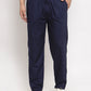 Indian Needle Men's Navy Blue Solid Cotton Track Pants ( JOG 011Navy )
