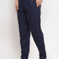 Indian Needle Men's Navy Blue Solid Cotton Track Pants ( JOG 011Navy )