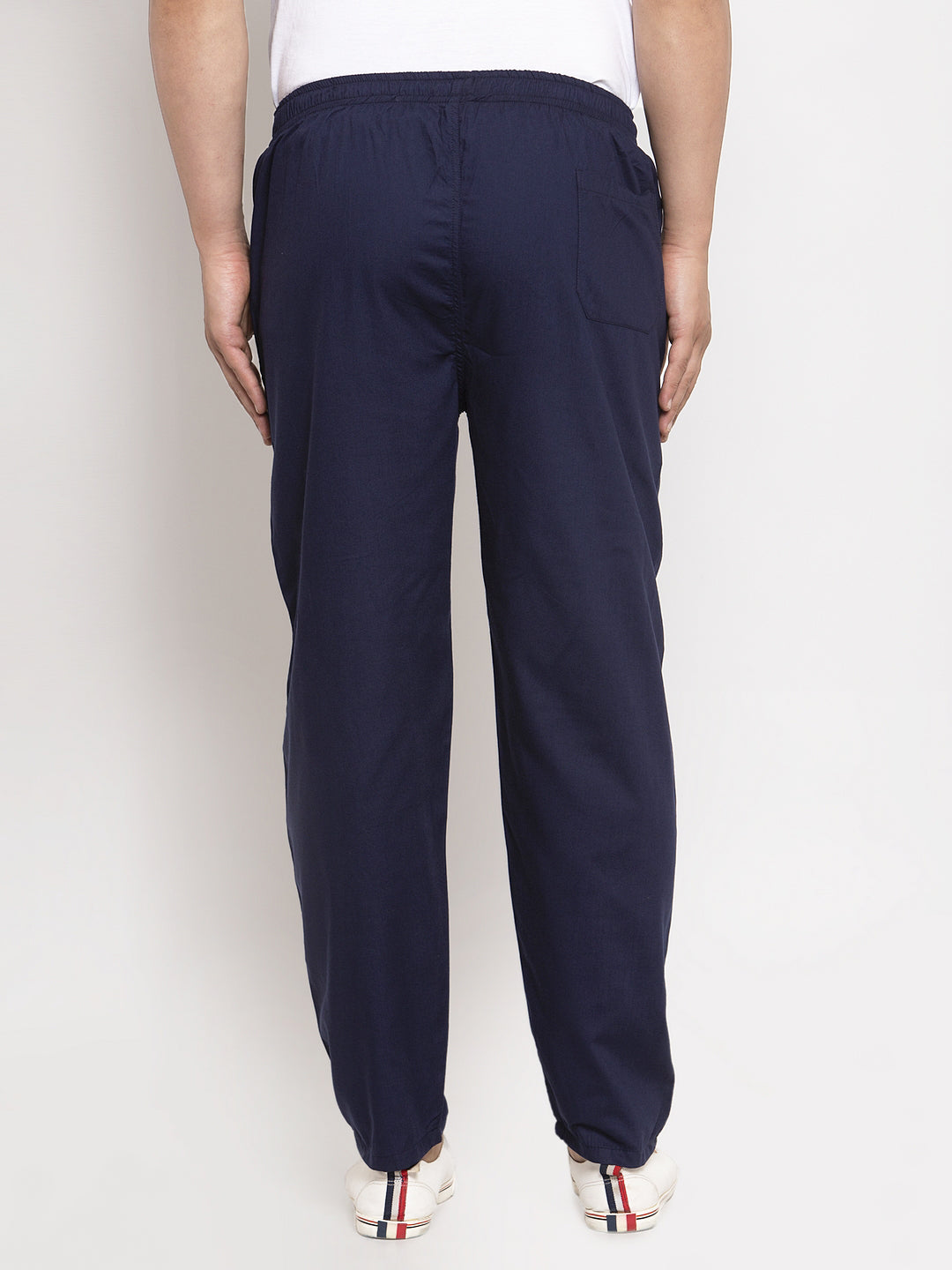 Indian Needle Men's Navy Blue Solid Cotton Track Pants ( JOG 011Navy )