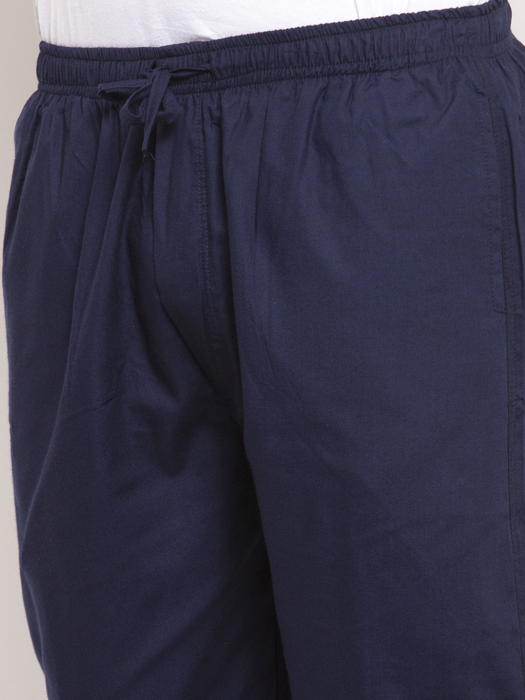 Indian Needle Men's Navy Blue Solid Cotton Track Pants ( JOG 011Navy )
