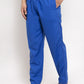 Indian Needle Men's Blue Solid Cotton Track Pants ( JOG 011Royal-Blue )