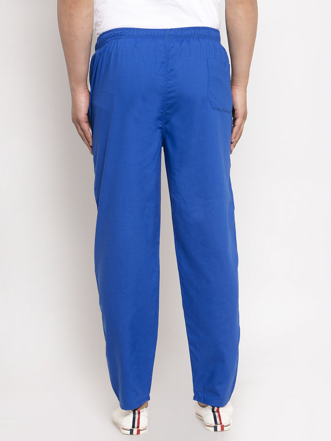Indian Needle Men's Blue Solid Cotton Track Pants ( JOG 011Royal-Blue )