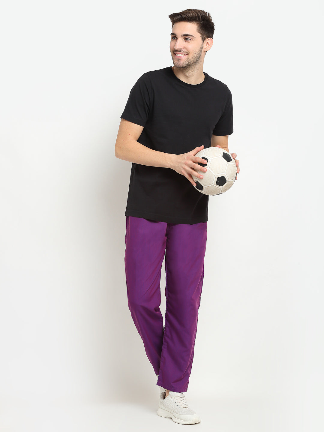 Men's Solid Cotton Track Pants