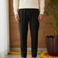 Men Pack of 2 Solid Cotton Pyjamas ( ANKPJ 006Black Pack-2 )