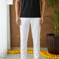 Men Pack of 2 Solid Cotton Pyjamas ( ANKPJ 006White-Black Pack-2 )