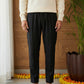 Men Pack of 2 Solid Cotton Pyjamas ( ANKPJ 006White-Black Pack-2 )