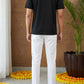 Men Pack of 2 Solid Cotton Pyjamas ( ANKPJ 006White-Black Pack-2 )