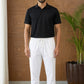 Men Pack of 2 Solid Cotton Pyjamas ( ANKPJ 006White-Black Pack-2 )