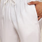 Solid Cotton Pyjama For Men ( ANKPJ 006 White )