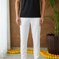 Men Pack of 2 Solid Cotton Pyjamas ( ANKPJ 006White Pack-2 )