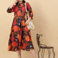 Floral Printed Anarkali Kurta ( ANKW 1526 Navy )