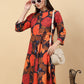 Floral Printed Anarkali Kurta ( ANKW 1526 Navy )