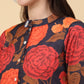 Floral Printed Anarkali Kurta ( ANKW 1526 Navy )