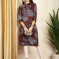 Floral Printed Straight Kurta ( ANKW 1539Maroon )