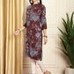 Floral Printed Straight Kurta ( ANKW 1539Maroon )