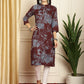 Floral Printed Straight Kurta ( ANKW 1539Maroon )