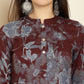 Floral Printed Straight Kurta ( ANKW 1539Maroon )