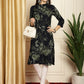 Floral Printed Straight Kurta ( ANKW 1539Navy )