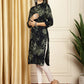 Floral Printed Straight Kurta ( ANKW 1539Navy )