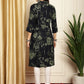 Floral Printed Straight Kurta ( ANKW 1539Navy )