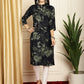 Floral Printed Straight Kurta ( ANKW 1539Navy )