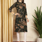Floral Printed Straight Kurta ( ANKW 1539Olive )