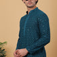 Embroidered and Sequinned Kurta with Pyjamas ( ANMKP B-P 171Blue )