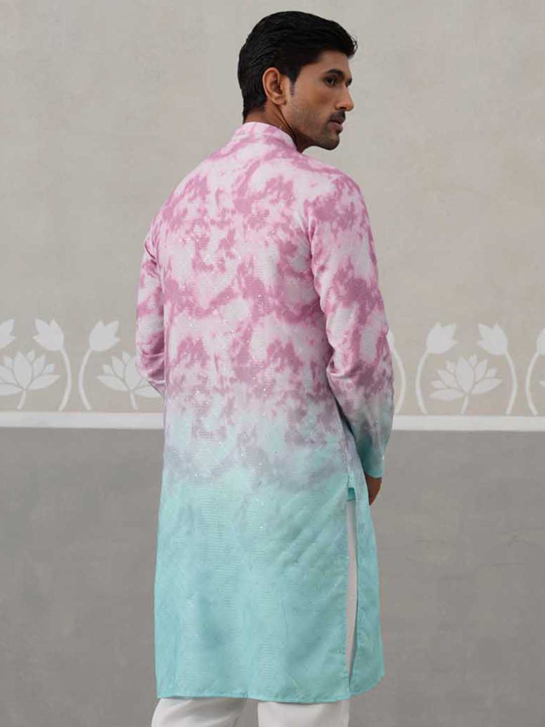 Printed & Embroidered Kurta ( ANMKO 197Magenta ) [RT] [ H2 ]