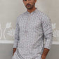 Embroidered Straight Kurta for Men ( ANMKO 237Grey )  [RT] [B-2]