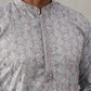 Embroidered Straight Kurta for Men ( ANMKO 237Grey )  [RT] [B-2]