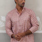 Embroidered Straight Kurta for Men ( ANMKO 237Peach )  [RT] [B-2]