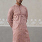 Embroidered Straight Kurta for Men ( ANMKO 237Peach )  [RT] [B-2]